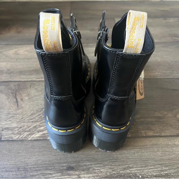 Dr Martens Vegan Jadon Max Combat Platform Boots Black Size 6 NEW - Picture 7 of 10